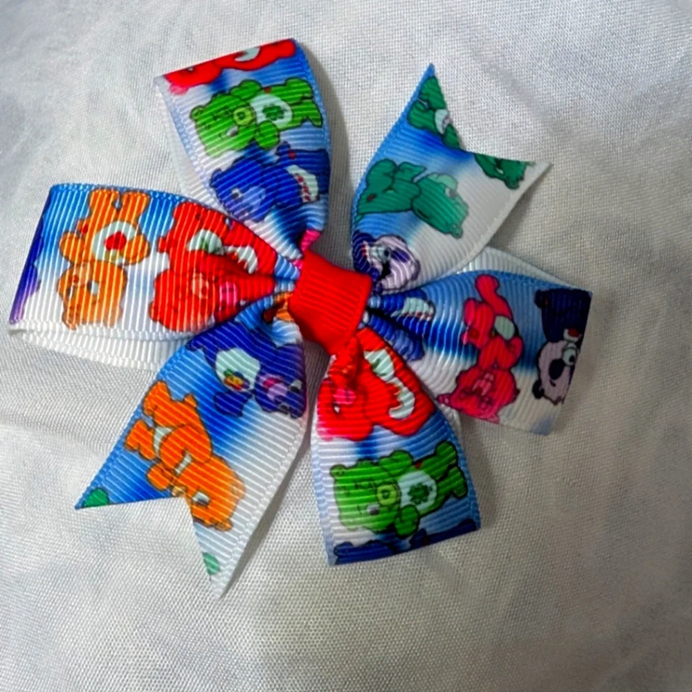 Care bears bow Baby Girl Outfit Birthday Care Bears Headband Clip Bow